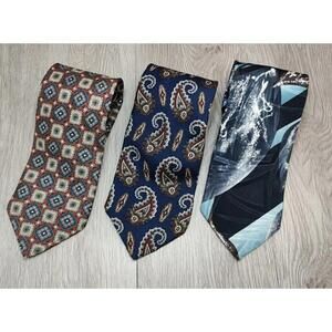 Pierre Balmain Men's Ties Couture Silk Neckties Abstract‎ Lot of 3